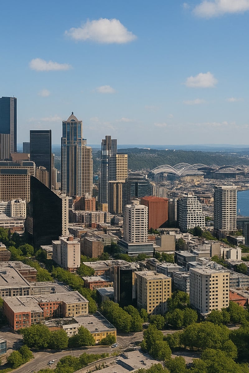 Space Needle with a tall tower