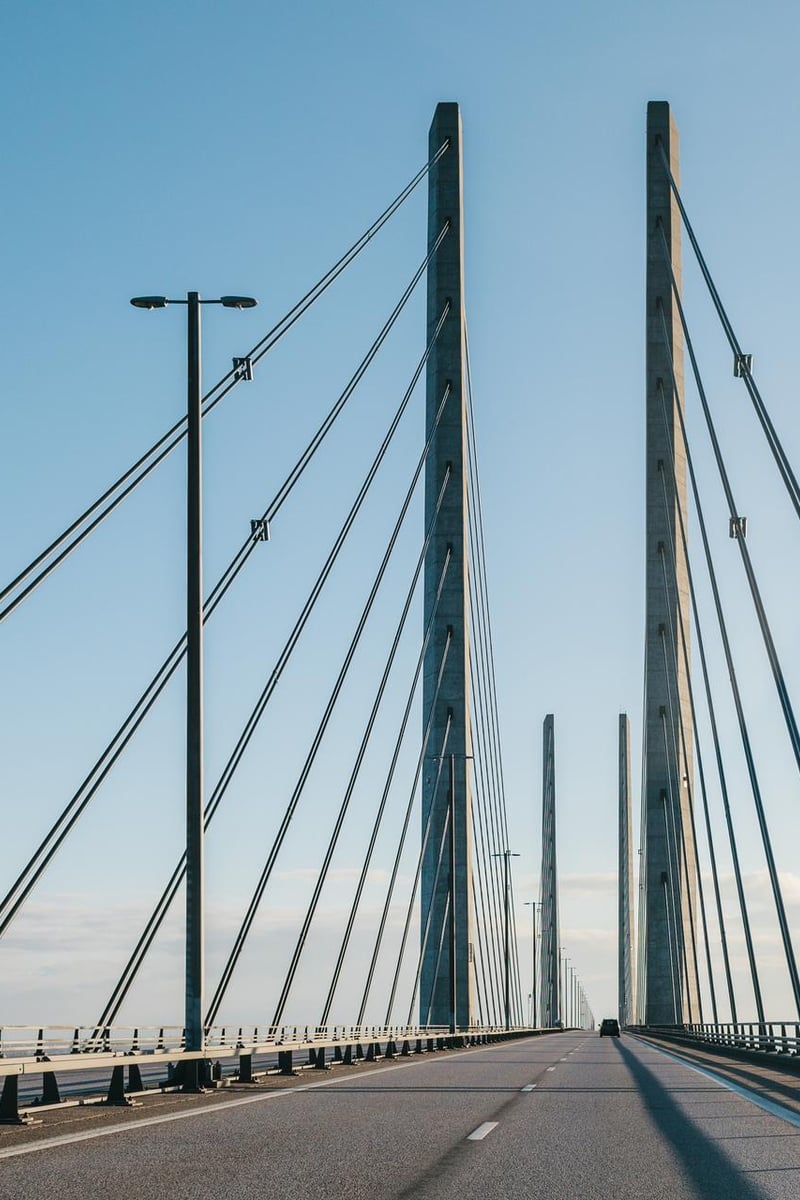 a bridge with persony cables