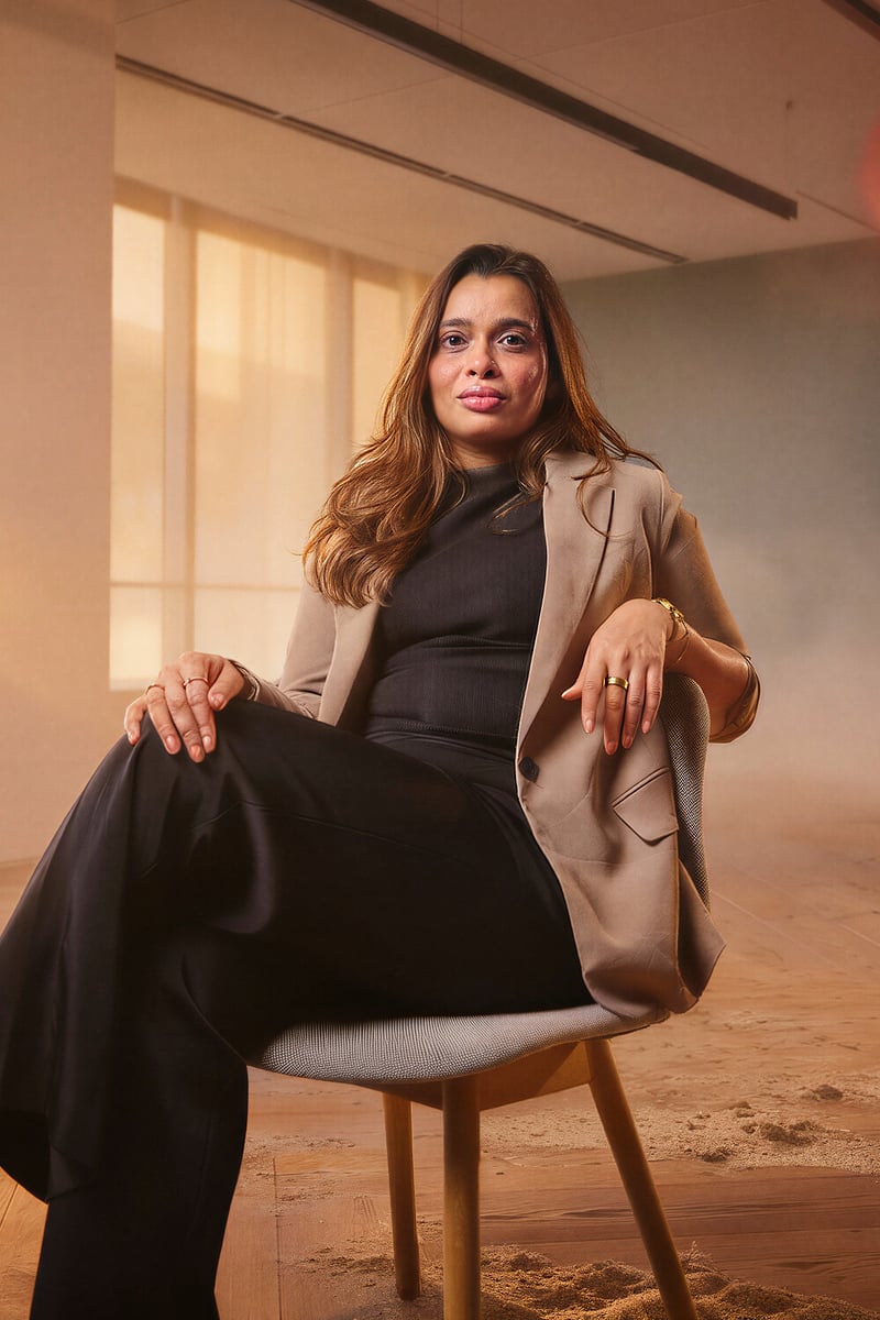 a person sitting on a chair