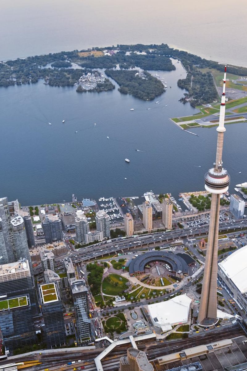 a city with a large body of water