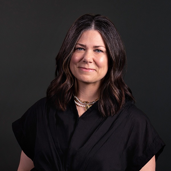 a person in a black dress