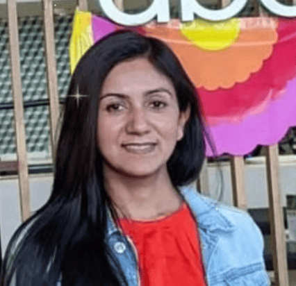 a person smiling at camera
